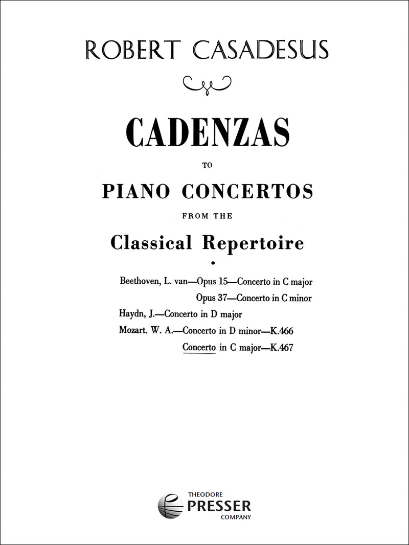 Cadenza to Mozart's Piano Concerto in C Major, K. 467