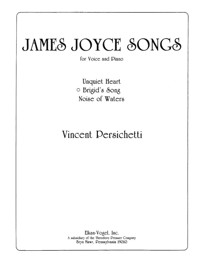Brigid's Song, No. 2 From James Joyce Songs