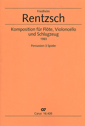 Komposition für Flöte, Violoncello und Schlagzeug [score]