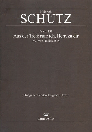 Aus der Tiefe ruf ich, SWV 25 (Score)