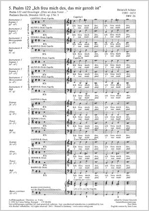 Ich freue mich des, das mir geredt ist, SWV 26 (Score)