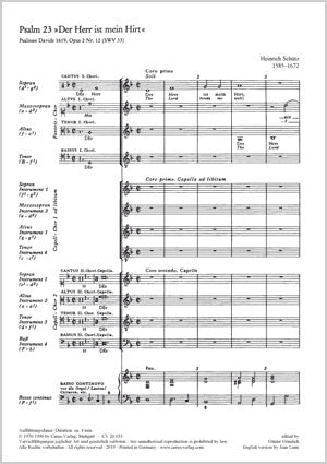 Der Herr ist mein Hirt, SWV 33 (Score)