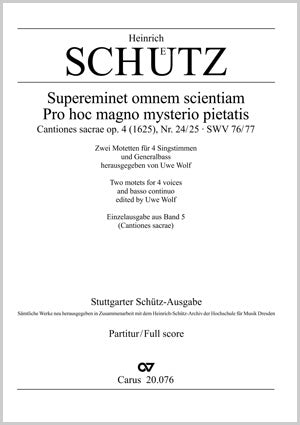 Supereminet omnem scientam, Pro hoc magno mysterio pietatis