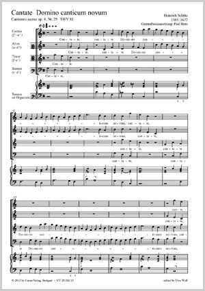 Cantate Domino (Lobsinget Gott dem Herrn), SWV 81 (C major)