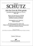 Also hat Gott die Welt geliebt, SWV 380 (Score)