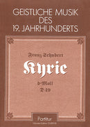 Kyrie für eine Messe in d, D 49 (Score)