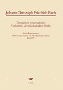 Johann Christoph Friedrich Bach: Thematisch-systematisches Verzeichnis der musikalischen Werke