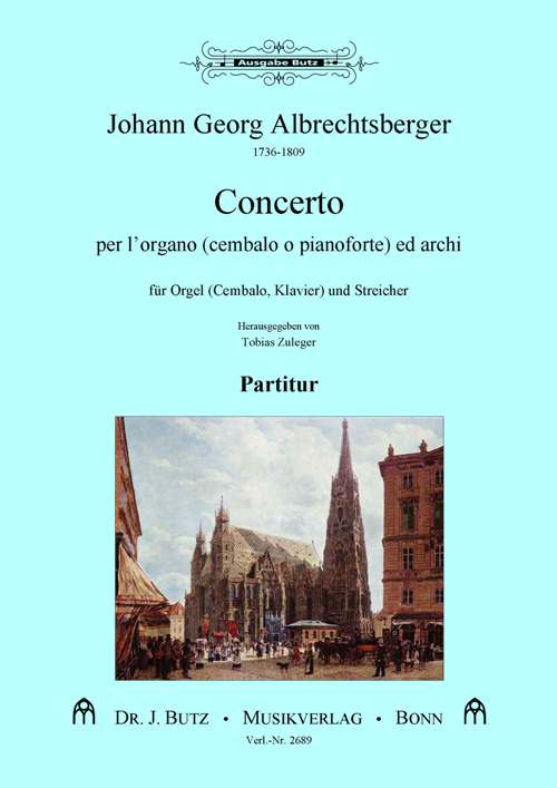 Concerto per l’organo (cembalo o pianoforte) ed archi [Set of parts]