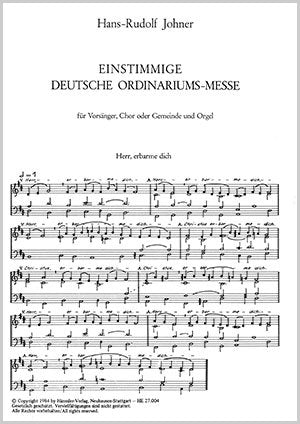 Einstimmige deutsche Ordinariumsmesse [score]