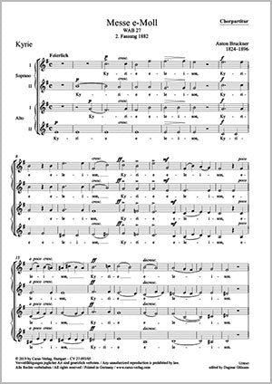 Messe e-Moll, WAB 27 [合唱楽譜]