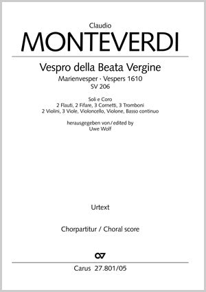 Vespro della Beata Vergine, SV 206 [合唱楽譜]
