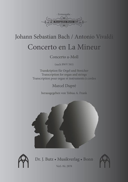 Concerto in A minor, BWV 593 (after Vivaldi), transcription for ogan and strings by Marcel Dupré (set of string parts) [Set of parts]