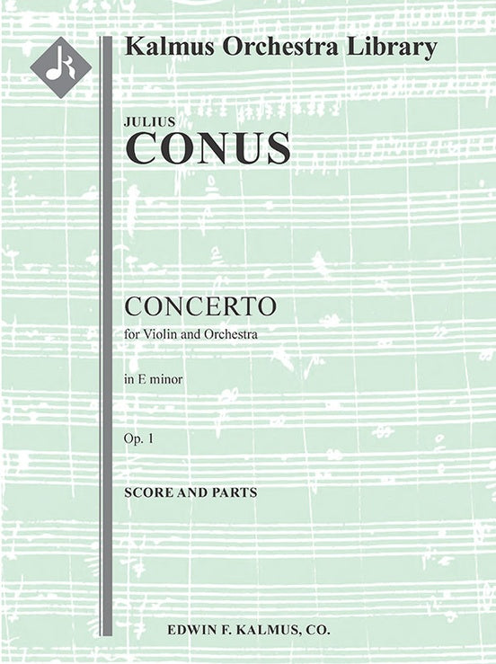 Violin Concerto in E minor, Op. 1 (Conductor's Score and Parts)