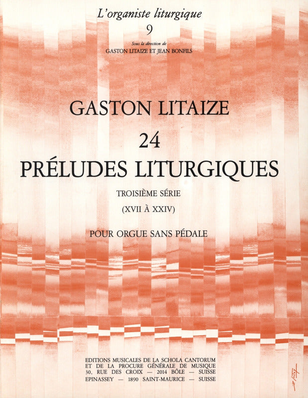 24 Préludes liturgiques, 3 (from 17 to 24)