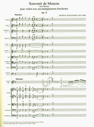 Souvenir de Moscou op. 6, for violin and orchestra (Complete Works)