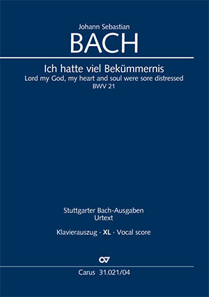Ich hatte viel Bekümmernis, BWV 21（ヴォーカル・スコア、拡大文字版）