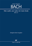 Wer weiß, wie nahe mir mein Ende, BWV 27（ヴォーカル・スコア）