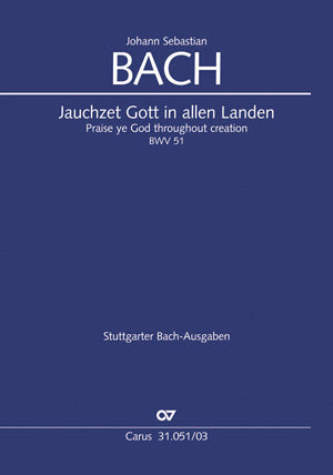 Jauchzet Gott in allen Landen, BWV 51 [ヴォーカル・スコア]