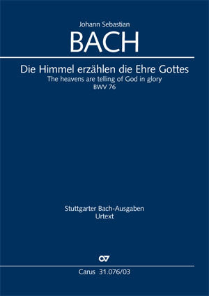 Die Himmel erzählen die Ehre Gottes, BWV 76 [ヴォーカル・スコア]