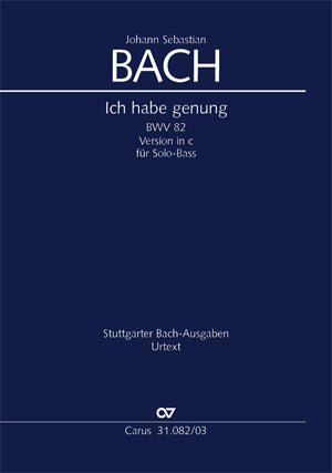 Ich habe genung, BWV 82 (C minor) [for bass solo]