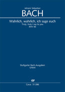 Wahrlich, wahrlich, ich sage euch, BWV 86 (Score)