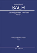 Das neugeborne Kindelein, BWV 122（ヴォーカル・スコア）