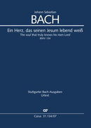 Ein Herz, das seinen Jesum lebend weiß, BWV 134 [study score]
