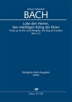 Lobe den Herren, den mächtigen König der Ehren, BWV 137 [score]