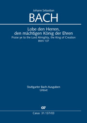 Lobe den Herren, den mächtigen König der Ehren, BWV 137 [ヴォーカル・スコア]