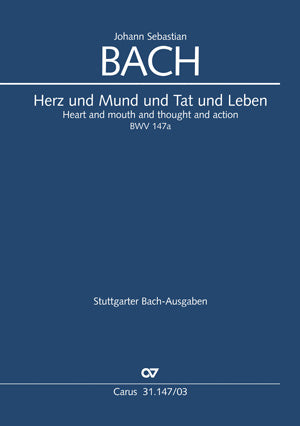 Herz und Mund und Tat und Leben, BWV 147a [ヴォーカル・スコア]