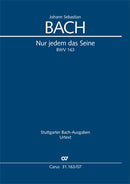 Nur jedem das Seine, BWV 163 [study score]