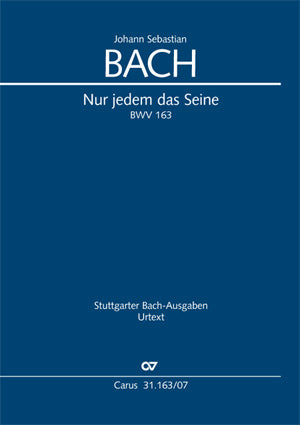 Nur jedem das Seine, BWV 163 [study score]