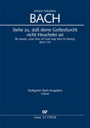Siehe zu, daß deine Gottesfurcht nicht Heuchelei sei, BWV 179（ヴォーカル・スコア）