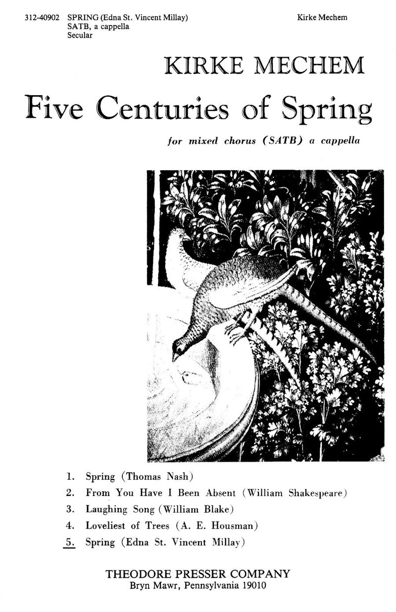 5. Spring (Edna St. Vincent Millay)