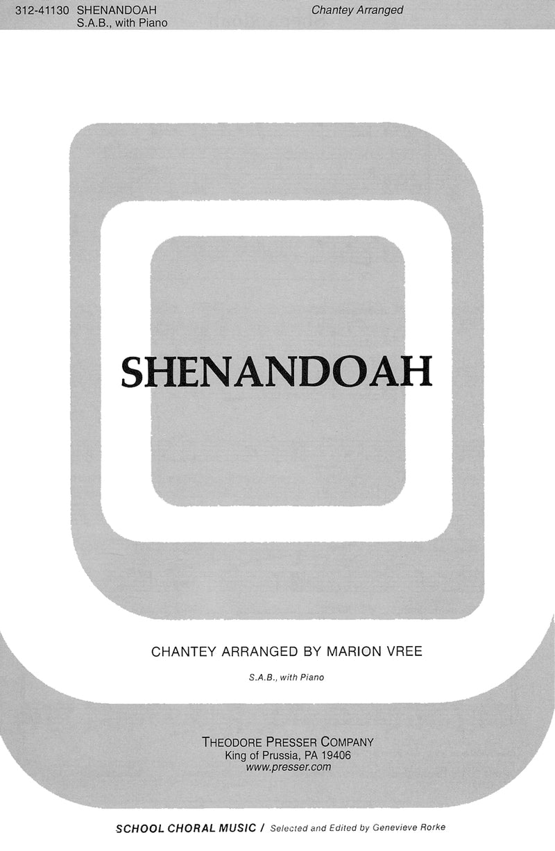 Shenandoah (SAB and Piano)