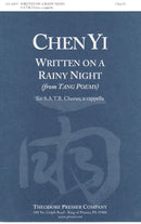 Written On A Rainy Night (SATB and Piano)