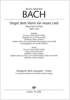 Singet dem Herrn ein neues Lied, BWV 225 [score]