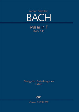 Missa in F, BWV 233 [study score]