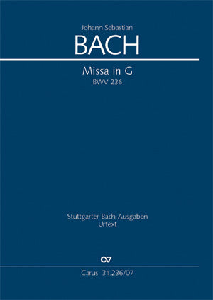 Missa in G, BWV 236 [study score]