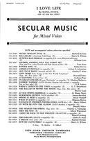 I Love Life (SATB and Piano)