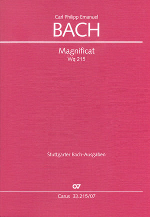 Magnificat, BR-CPEB E 4 (Wq 215)（ポケットスコア）