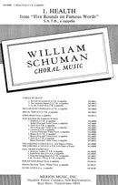 1. Health (SATB a cappella)