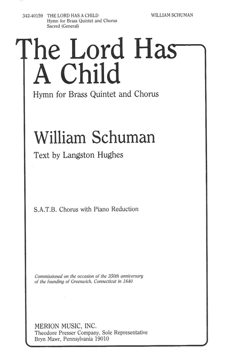 The Lord Has A Child (SATB and Piano)