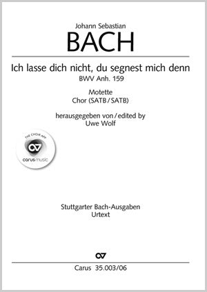 Ich lasse dich nicht, du segnest mich denn, BWV Anh. III 159 [only German]