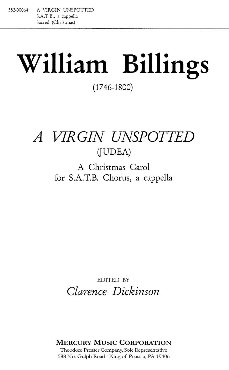 A Virgin Unspotted (Judea)