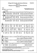 Klinget für Freuden, ihr Lärmen-Klarinen BuxWV 119 / Klinget mit Freuden, ihr klaren Klarinen BuxWV 65（合唱楽譜）