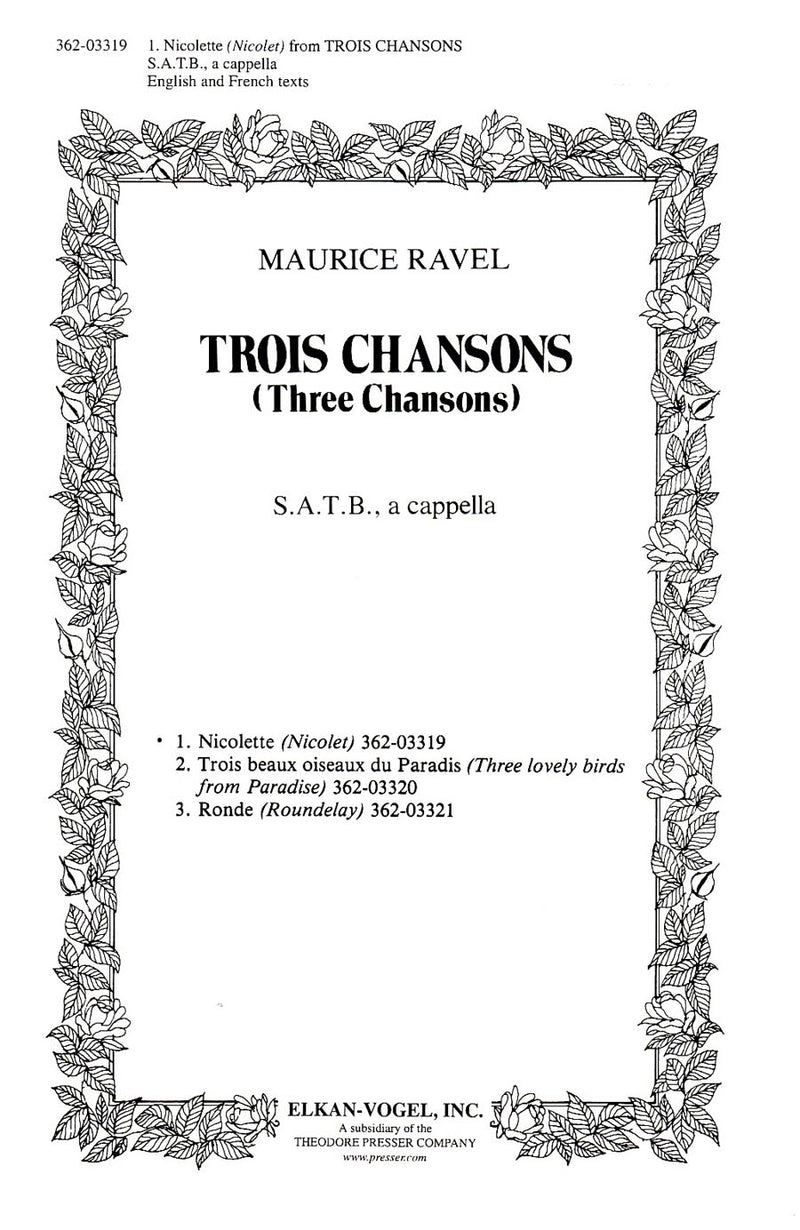 Trois Chansons (I. Nicolette)