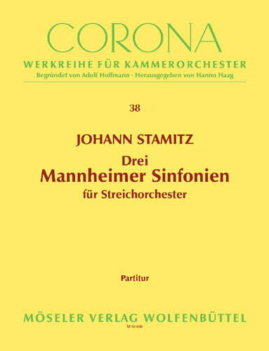 Drei Mannheimer Sinfonien (score)