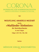 Sechs Mailänder Sinfonien KV 155-160, Vol. 2 (Score)