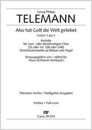 Also hat Gott die Welt geliebet, TVWV 1:82/1